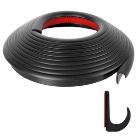 Ameri PVC Plastic Rain Gutter for Cars, Vans, and RVs, Easy to Install Flexible Drip Rail Molding to Control Water Runoff (40ft, Black)