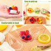 LATERN 100Pcs Plastic Appetizer Plates with Forks, 5CM Tear Drop