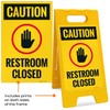 Restroom Closed Sidewalk Sign Kit, 10x16 Inches, with A Frame