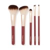 Francfranc Bi-Color Makeup Brushes Set Brown 5pcs with Case Cosmetic