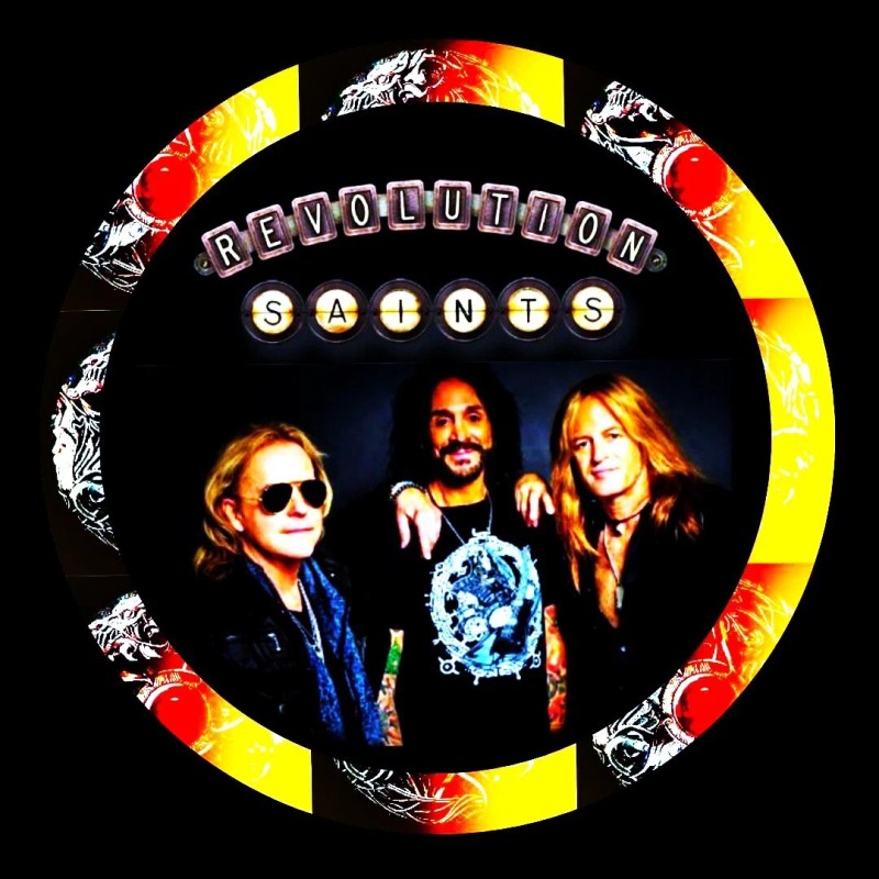 REVOLUTION SAINTS ROCK BAND FIVE REVOLUTION LARGE PIN