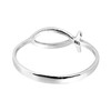 AeraVida Simple Plain Ichthys Christian Fish Sterling Silver Everyday Ring,