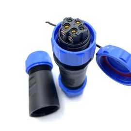 Connector Plug Aviation Plug SP21 5-Pin IP68 5 Pin Solderless Aviation Plug Waterproof and Dustproof Aviation Plug for Outdoor Lamps Used 500V 30A (12AWG Cable Screw Crimp)