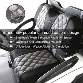 Jaxpare Golf Cart Seat Covers for Club Car Precedent,DS and Yama Golf Carts OEM Ordinary Front Seats,Breathable Washable Polyester Mesh Cloth. Renew Your Golf Cart.