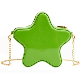 MEZHEN Handbag Star Bag Shoulder Bag Women's Crossbody Bag Girls Bags Star Chain Bag Party Bag Gifts Cute Star Purse 3D, Green, s