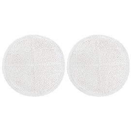 KEEPOW Replacement Mop Pads Compatible with Bissell Powered Hard Floor Mop 2039 Series, 20399, 2039A, Spin Heavy Scrub Mop Pads for Floor Cleaning, 2 Pack White