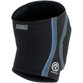 Rehband Unisex's Tech Line Handball Neoprene Brace Left Knee Support-Black, Large