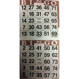 American Games INC 3000 Paper Bingo Cards-2 Cards per sheet-1500 Sheets [Choose Color Below] (Brown)