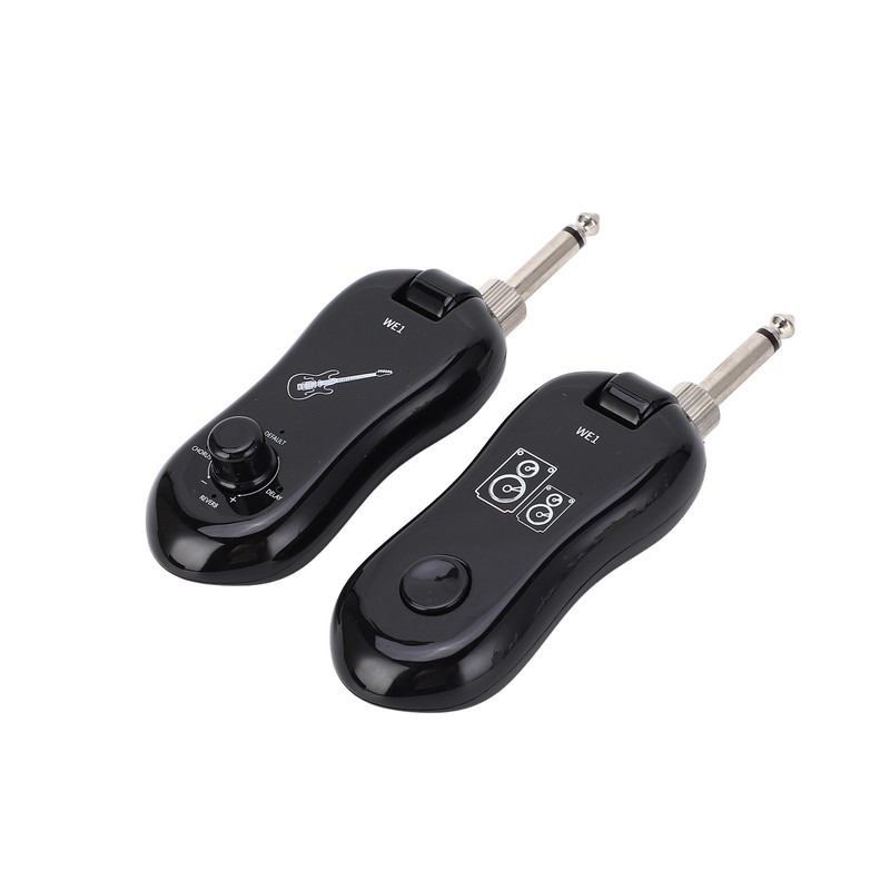 Black Guitar Wireless Transmitter Receiver Kit with Reverberation Type C
