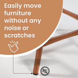Nail On Furniture Glides for Chairs & Tables - 1 Inch, 16 Pack - Chair Leg Floor Protectors for Hardwood Floors & Carpets-Furniture Pads for Dining Chair & Cabinets - Moving Pads for Wooden Furniture