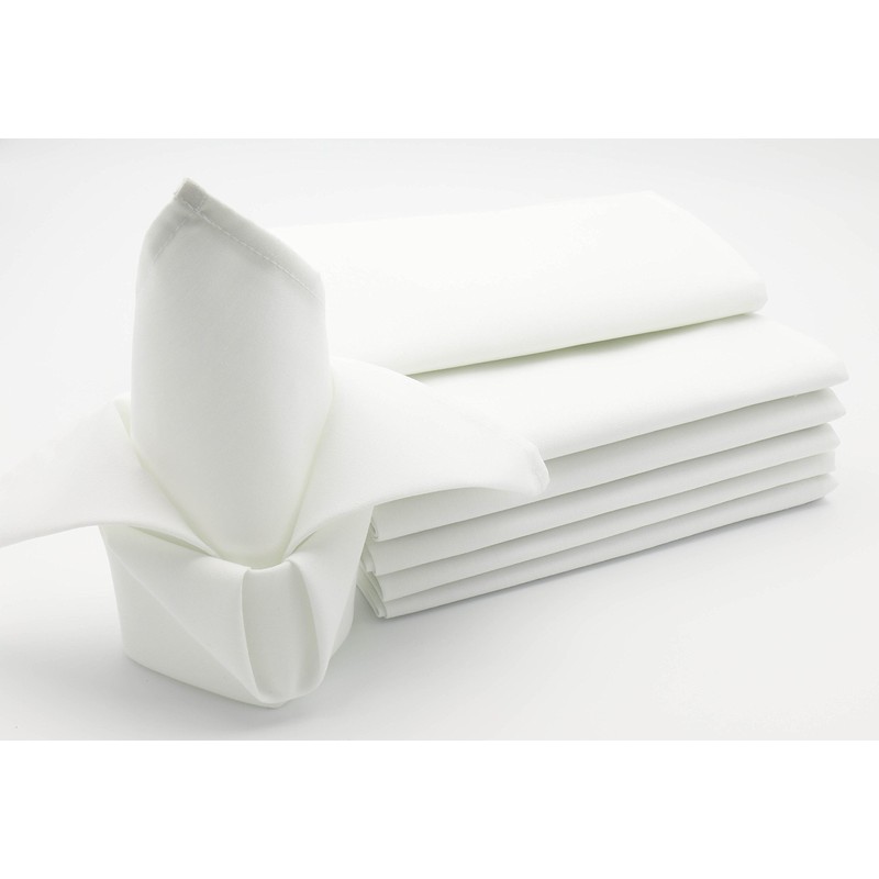 Milliken Signature Plus Polyester Square White Napkins (Set of 12)