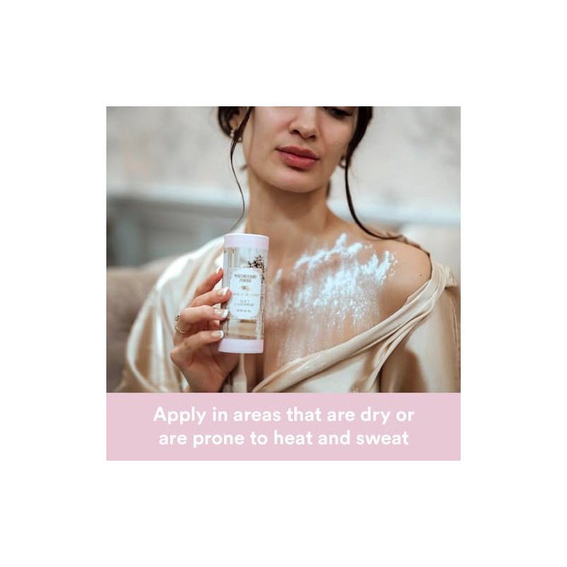 Soft Cashmere Scented Talc-Free Body Powder, Perfumed Dusting Powder, Camille