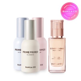 Banila Co NEW Covericious Power Fit Foundation + Prime Primer 3-ply (Choose 1 set), Foundation 20 Cream + Prime Primer Tone-up / 바닐라코 NEW 커버리셔스 파워핏 파운데이션 + 프라임 프라이머 3중 택1 set, 파운데이션 20크림 + 프라임 프라이머 톤업