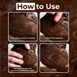 aZengear Repair Patches for Jackets, Tent, Shoe Toe, Air Mattress, Inflatables, PVC Gear - Waterproof, Self-Adhesive, Tear-Cold-Heat-Resistant, Down Puffer Coat (11 Pieces, Brown)