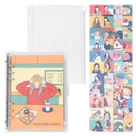 Monolike A5 FALL IN NEWTRO Diary Set, Doughnut - Academic Planner Weekly & Monthly Planner with PVC Cover, Zipper bag, Sticker