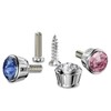 Moioee Car License Plate Screw Bolt Cap, 4PCS Sparkling Bling