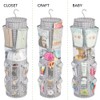 mDesign Hanging Storage for Gift Wrapping - Rotating Wrapping Paper