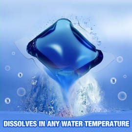 Heigble 240 Count Laundry Detergent Pods Bulk Laundry Detergent Soap Pacs Ultra Concentrated for Clean Clothes Stain Fighting Fresh Scent(Bellflower Scent)