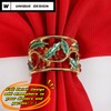 WOKHACH Decorative Napkin Rings Set of 6,Holders Decor Dinner Party,Wedding,Anniversary,Birthday,Table