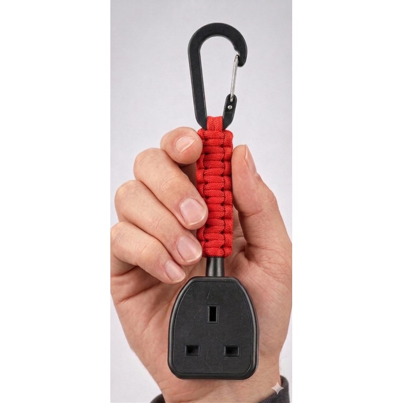 Socket Tester Holder with Paracord and Carabiner Clip, Multi-Colour, for