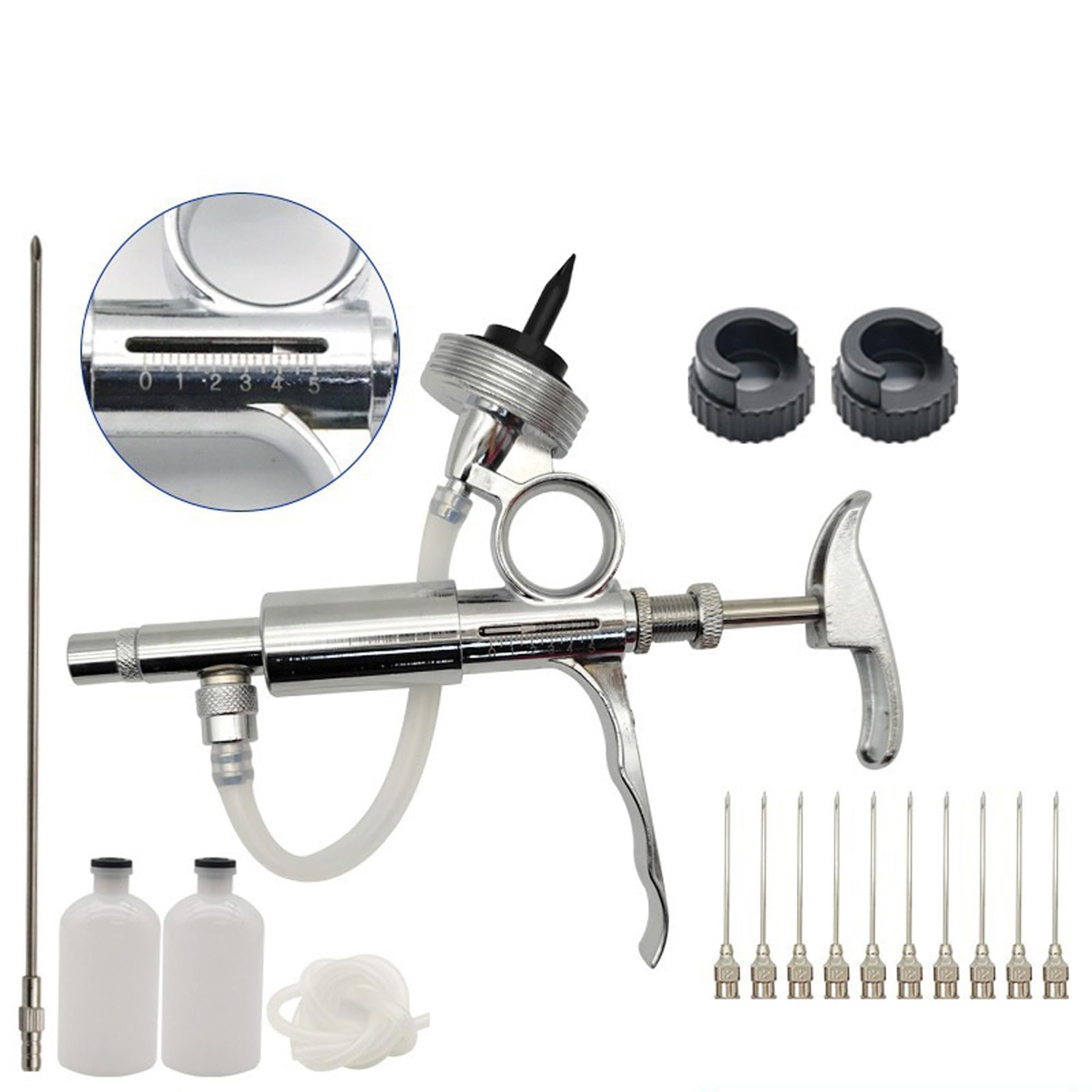 0.5Ml~5ML Stainless Steel Continuous Syringe, Multi-Use Adjustable ...