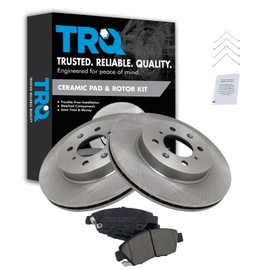 TRQ Front Brake Pad & Rotor Kit Brake Pads Brake Rotor Ceramic Compatible with 2003-2005 Honda Civic 1994-1997 Civic del Sol 2009-2013 Fit