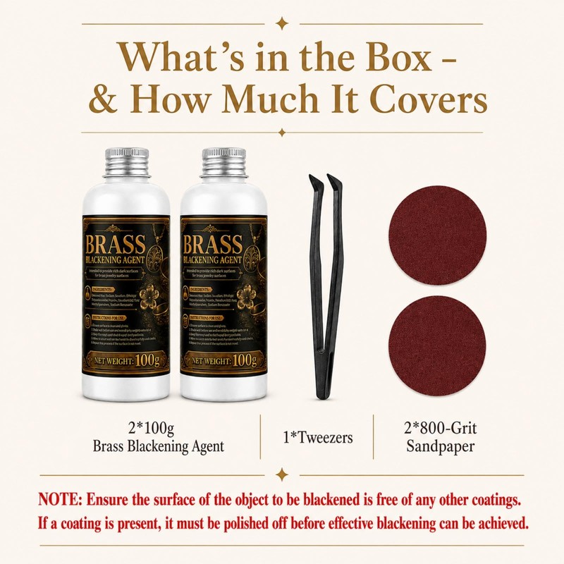 Brass Blackening Solution Kit - Fast Cold Patina for brass,