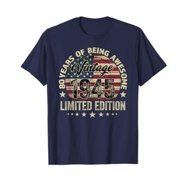 80 Years Old Born 1945 Vintage 80th birthday T-Shirt