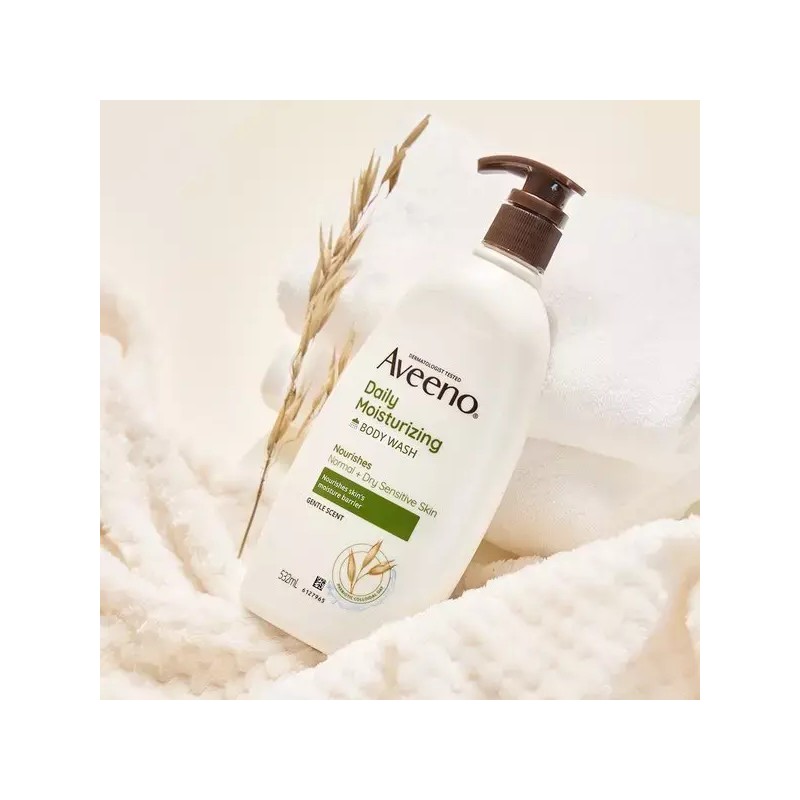 Aveno 아비노 데일리 모이스춰 바디워시 532mL [약산성, 데일리, 저자극] Avino