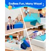 Heypappy Kids Play Sofa, Tangram Square Puzzles Couch Furniture, Modular