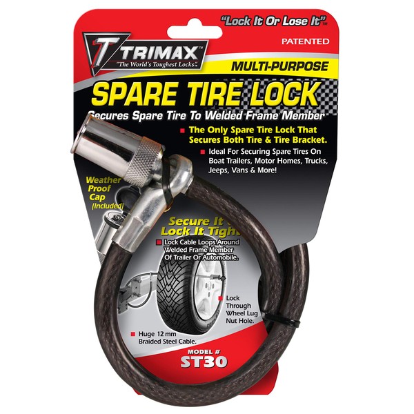 Trimax ST30 Trimaflex Spare Tire Cable Lock (Round Key) 36" x 12mm