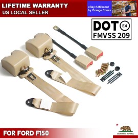 Celepoir 3 Point Safety Adjustable Seat Belt Straps Car Vehicle Belt for Ford F-150