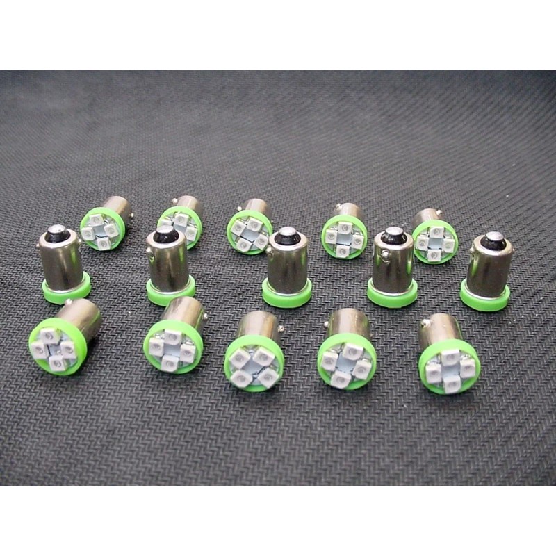 Lumiglow 15 BRIGHT Green LED Instrument Panel Dashboard BA9S 1815