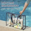 Transparent Beach Tote Bag / Vacation Swim Bag / See-Through Double Layer R37 Free Size / Khaki Swim Bag 20ea