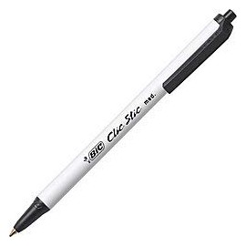 BIC Clic Stic Retractable Ballpoint Pen, 1 mm Medium Tip, Black, Pack of 60