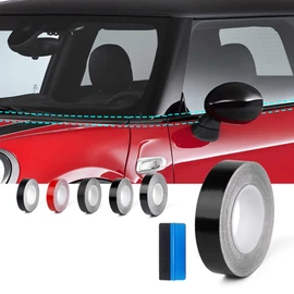 NewL Car Window Trim Vinyl Film Door Waist DIY Sticker Decoration Black Line for Mini Cooper R53 R55 R56 R60 R61 F54 F55 F56 F60 (Light Black, 2.5x900cm)