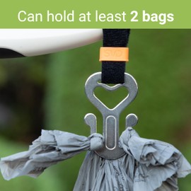 SVD.PET Dog Poop Bag Holder, Stainless Steel Waste Bag Holder, Dog Poop Bag Carrier, Hand Free Holder (Metal)
