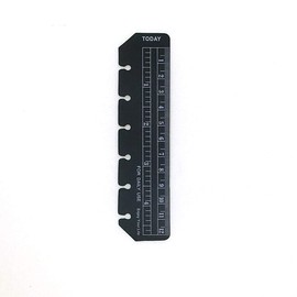 A6 A5 6 Holes Binder File Folder Organizer Slide-In Plastic Bookmark Dividers Ruler (Black, A7)