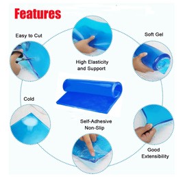Lisyline Motorcycle Seat Gel Pad Shock Absorption Mats Reduce Fatigue Comfortable Cooling Cushion Blue Cool DIY Soft Car Office Chair Seat Cushion(25 x 25 x 1cm)