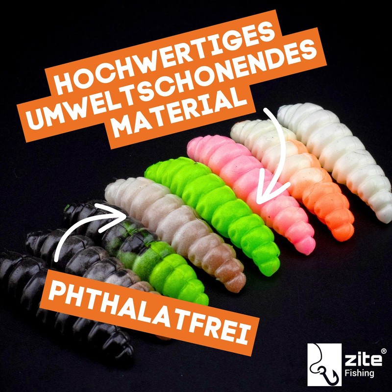 Zite Fishing Attracta Larv Floating | Pack of 8 Flavoured