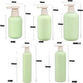 6 Piezas Botellas de Viaje, Contenedores Dispensadores de Artículos de Tocador, Contenedores Recargables a Prueba para Champú Jabón Corporal líquido Crema Tóner, Sin BPA (6PCS - Verde B)