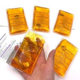 Reusable Click Instant Heat Packs, Pocket Hand Warmers, Snap It Hot/Cold Gel Heating Pad for Adults & Kids, Instant Hot Pad, Hot Compress, Hand Click Gel Warmers for Body (Middle Orange 5PCS)