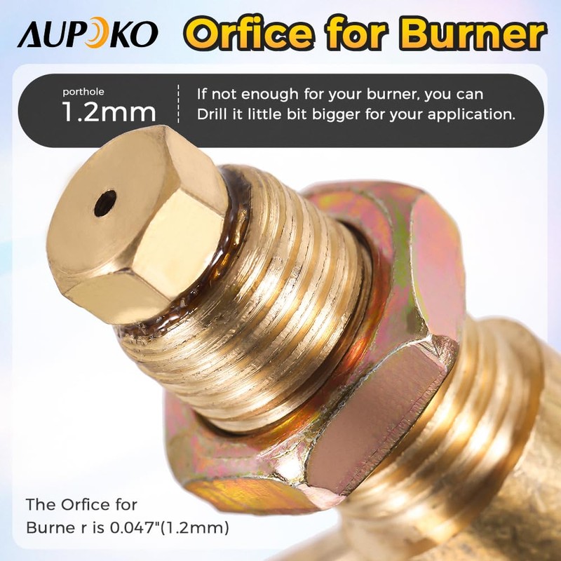 DIY Propane Gas Control Valve, 3/8" Male Flare Thread, M10X1