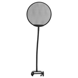 Microphone AntiSpray Filter Mesh Clip Flexible Neck Microphone Wind Screen Black(Black )