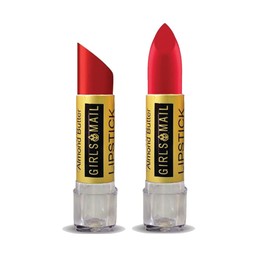 GIRLS MAIL Professional Makeup Satin Matte Lipstick Twin Pack super Moisture Blood Red Sticks Great For Young And Older Women Gone Girls Ladies Female Freelancers Housewives Beauty Educator