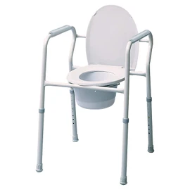 Lumex Silver Collection 3-in-1 Bedside Commode, Steel, 7103A-1