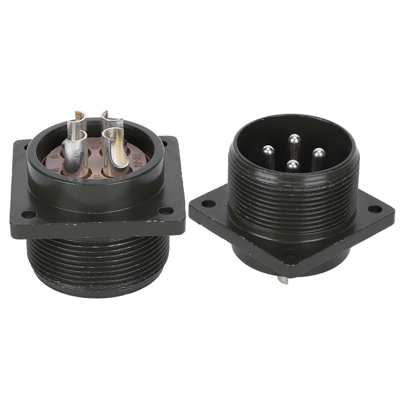 Aviation Socket 4 Pin 2.2KW‑5.5KW Alloy Equipment Plug Motors Industrial