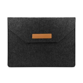 AfitLulu 11/13 Inch Laptop Sleeve Felt Laptop Case with Multiple Compartments, Computer Cases Ultra-Thin Laptop Cover Laptop Accessories Suitable for Tablets and Slim Computers (Dark Gray, 11 Inch)