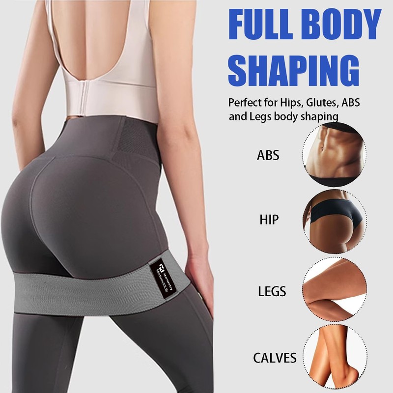 Fabric Hip Resistance Bands Set and Professional Long Non-Latex Elastic