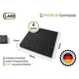 4 Premium Vibration Damper Non-Slip Pads 90 x 90 mm Washing Machine Pad Anti-Vibration Mat Non-Slip Insulation Mat Vibration Damper Dryer 4 x 15 mm